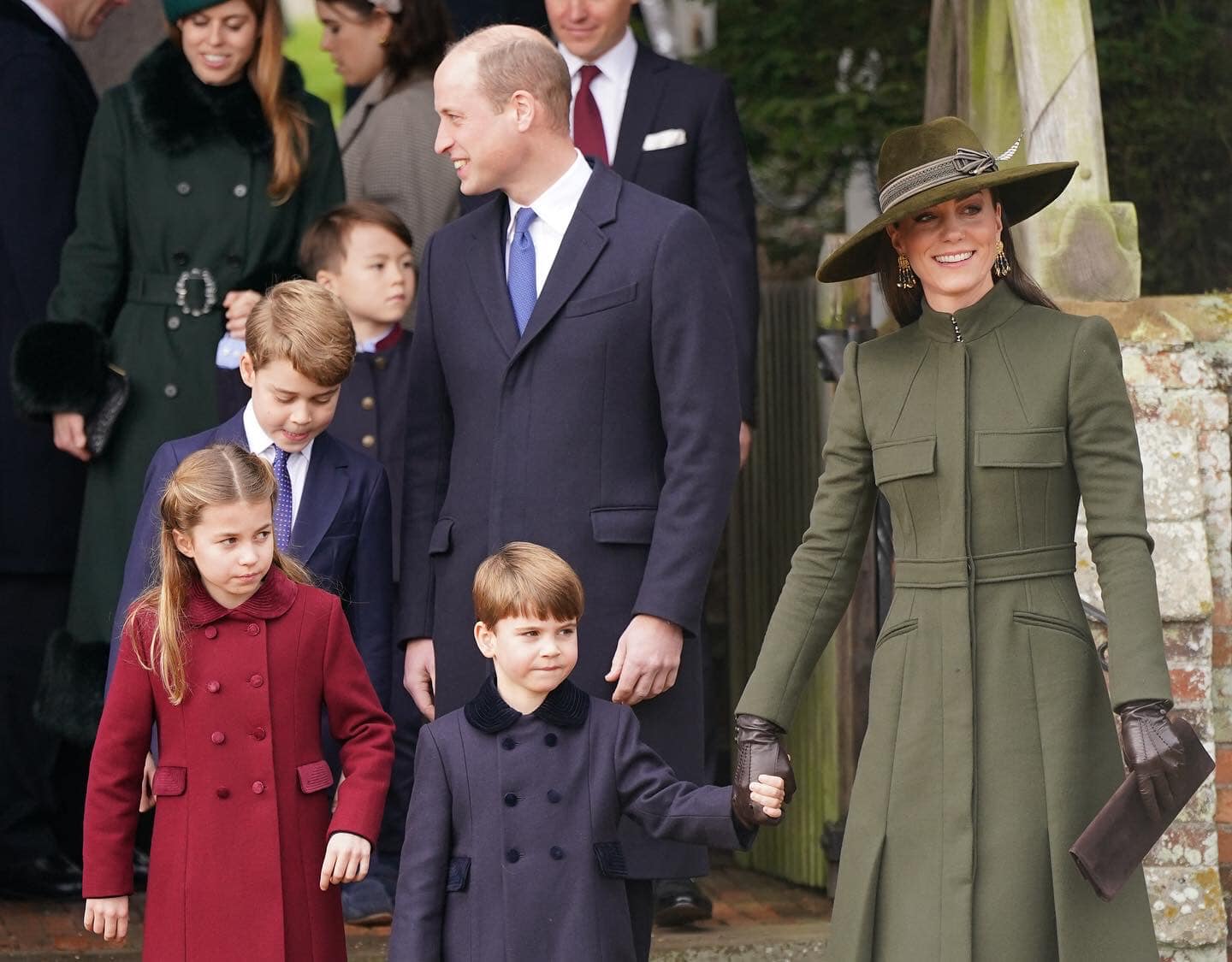 Vilmos herceg és felesége, Katalin gyermekeikkel