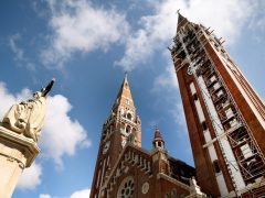 Szeged, szegedi dóm, torony, javítás