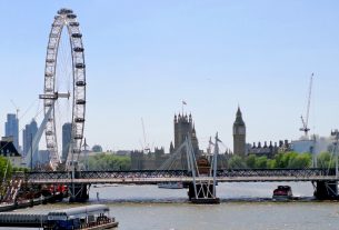 Anglia, London, London Eye, Temze, turizmus, utazás