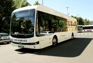 Szeged, Volánbusz, elektromos busz, közlekedés, tömegközlekedés, utazás, bemutató, Széchenyi tér