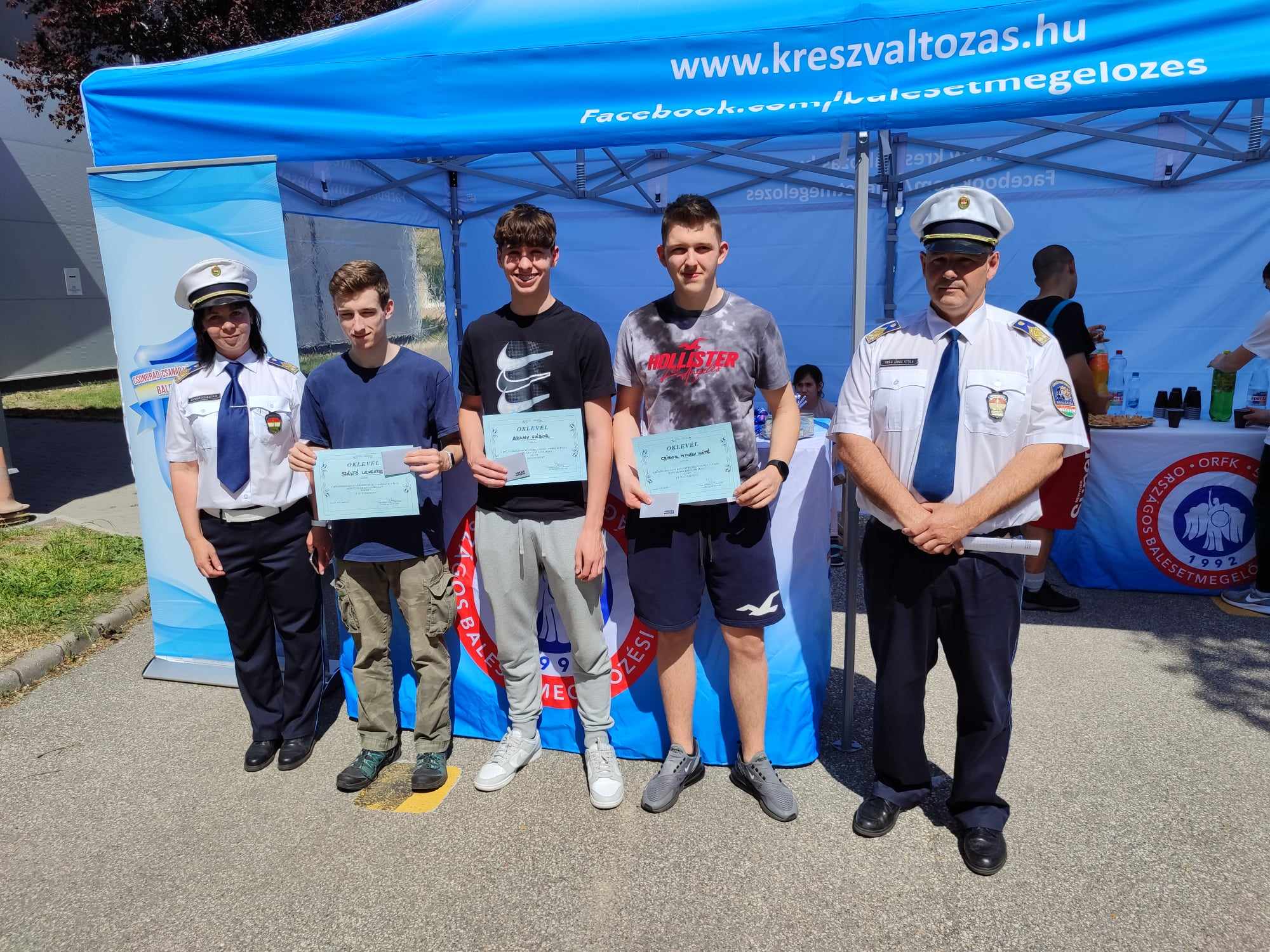 Közlekedésbiztonsági Kupát szervezett a középiskolásoknak a Csongrád-Csanád Vármegyei Rendőr-főkapitányság. Fotó: police.hu